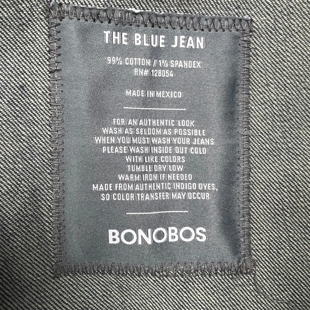 Bonobos Jeans Mens 38x30 Slim‎ The Blue Jean Denim Stretch Dark Wash